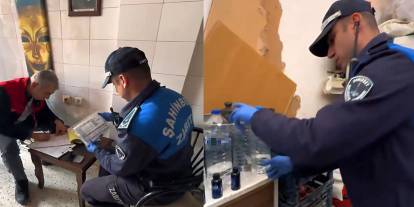 Kasapta kaçak alkol üretimi yapıldığı tespit edildi