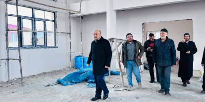 Cami inşaatında çalışmalar devam ediyor