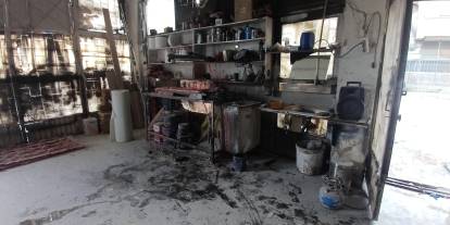 Tinerle sobayı yakarken kendini yaktı