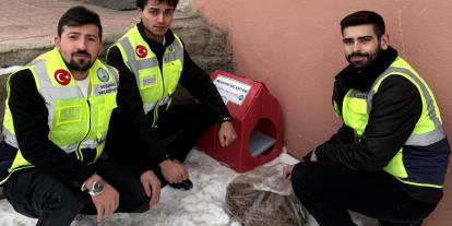 Yabani hayvanlar için doğaya yem bıraktılar