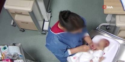 Bebeği darbeden hemşire polise teslim oldu
