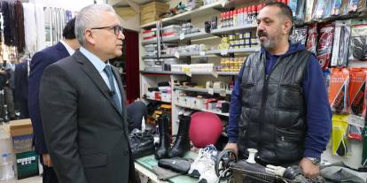 Sivas Valisi Şimşek, Terziler Çarşısı esnafıyla bir araya geldi