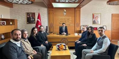 Ulaş'ta sağlık çalışanlarından Kaymakam Eskimez'e ziyaret