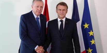 Cumhurbaşkanı Erdoğan, Fransa Cumhurbaşkanı Macron ile görüştü