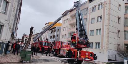 Sivas'ta teras katında soba patlaması