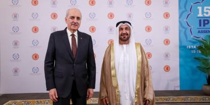 TBMM Başkanı Kurtulmuş, Arap Parlamentosu Başkanı Alyammahi ile görüştü