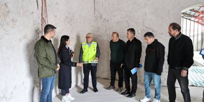 Vali Şimşek, inşaatı süren yeni YHT gar binasını inceledi