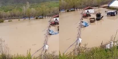 Karayakup köyü suya gömüldü: Tarlalar ve araçlar zarar gördü