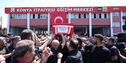 Şehit itfaiye eri, son yolculuğuna uğurlandı