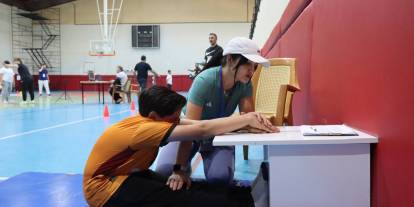 Sporcu adayları parkurda yarıştı