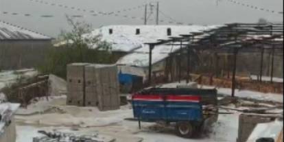 Sivas'ta sağanak ve dolu yağışı