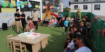 Sivas'ta babalar çocukları için yarıştı
