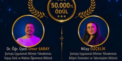 Sivas'ta hazırlanan yapay zekâ çalışmasına ödül
