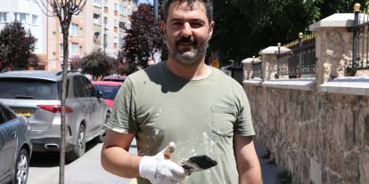 "Her şey belediyeden beklenmez" dedi, fırçayı aldı eline
