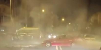 Sivas'ta maganda drift için yanlış yeri seçti!