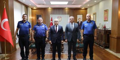 Terfi eden emniyetçilere başarı belgesi