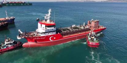 İlk yerli tarama gemisi suya indi