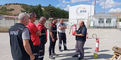 AFAD lojistik depoda yangın tatbikatı